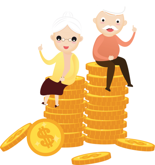 Retirement plan concept. Pension savings and planning concep